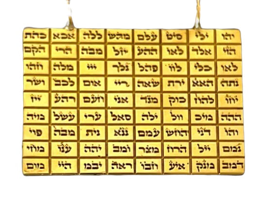 Kabbalistic Plate-72 Names of God