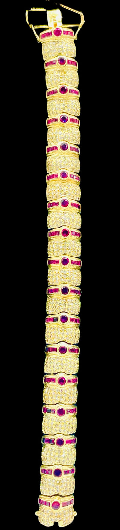 Gold Bracelet with Rubies and Diamonds