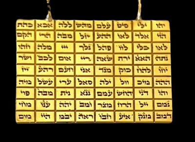 Kabbalistic Plate-72 Names of God